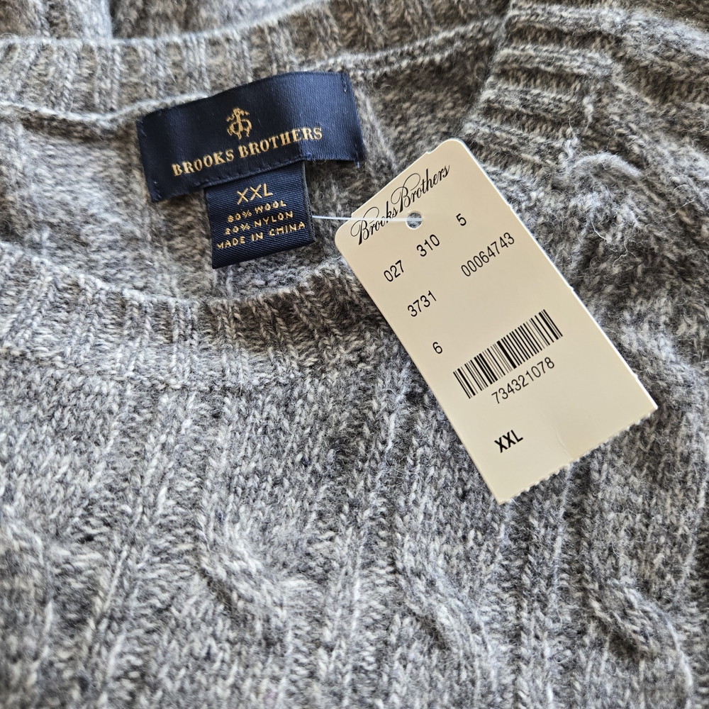 Brooks Brothers Charcoal Crewneck Sweater